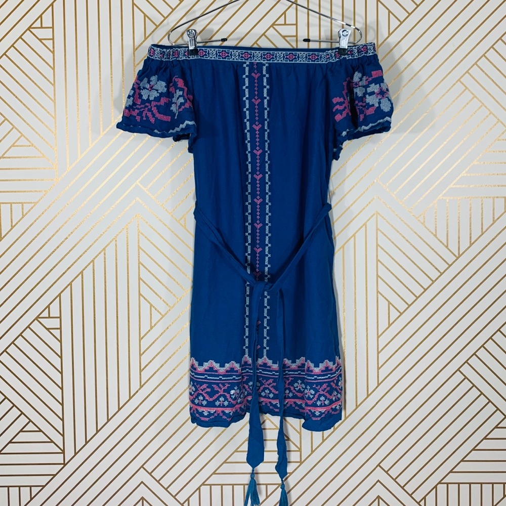 Nordstrom Champagne & Strawberry Linen Dress